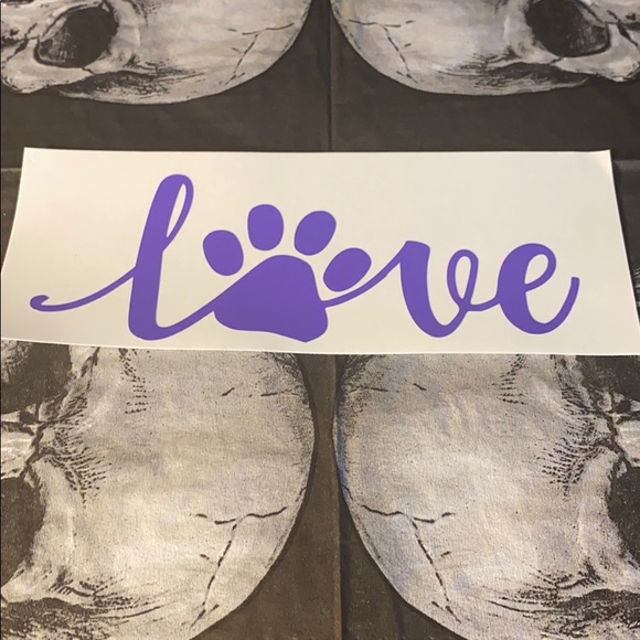 Hot Topic Other - 4/$15 Love 🐾 Vinyl Decal